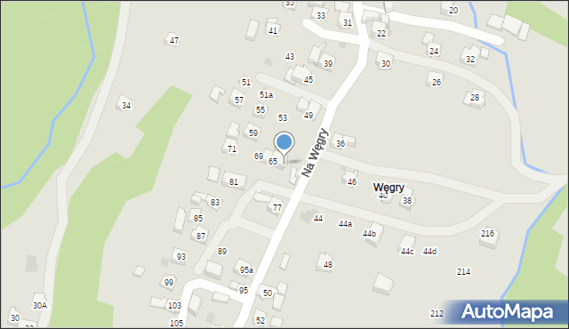 Sułkowice, Na Węgry, 67, mapa Sułkowice