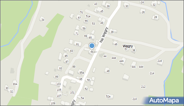 Sułkowice, Na Węgry, 77, mapa Sułkowice