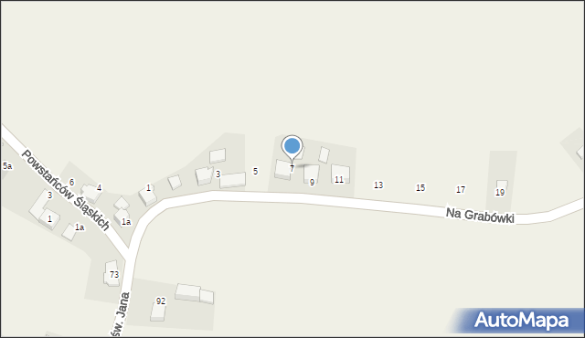 Suszec, Na Grabówki, 7, mapa Suszec