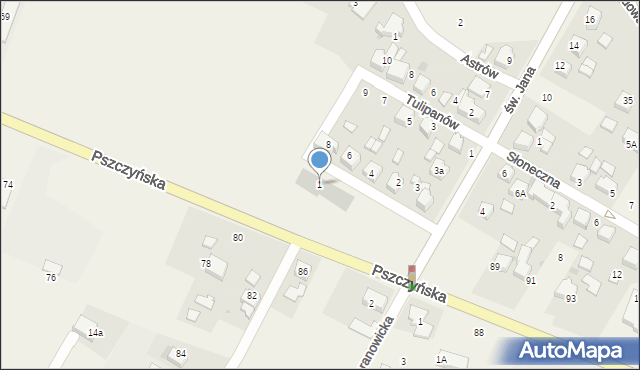 Suszec, Narcyzów, 1, mapa Suszec