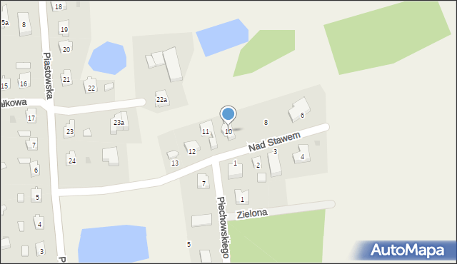 Swarożyn, Nad Stawem, 10, mapa Swarożyn