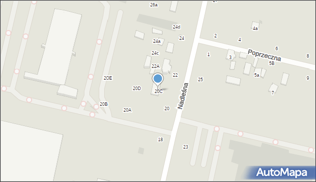 Świdnik, Nadleśna, 20C, mapa Świdnika