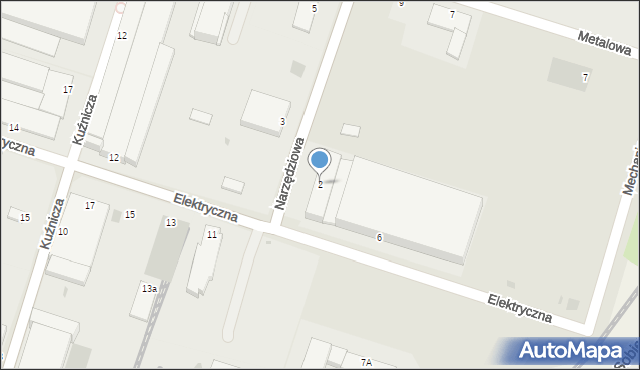 Świdnik, Narzędziowa, 2, mapa Świdnika