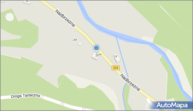 Świeradów-Zdrój, Nadbrzeżna, 14, mapa Świeradów-Zdrój