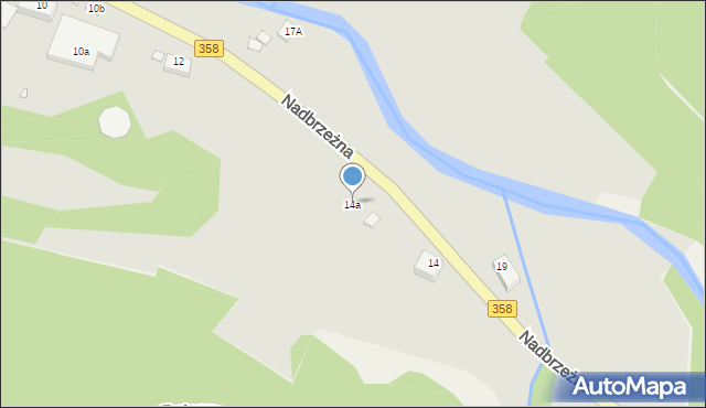 Świeradów-Zdrój, Nadbrzeżna, 14a, mapa Świeradów-Zdrój