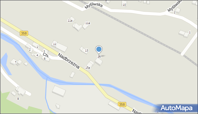 Świeradów-Zdrój, Nadbrzeżna, 15, mapa Świeradów-Zdrój