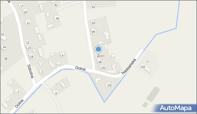 Święte, Nadsańska, 97, mapa Święte