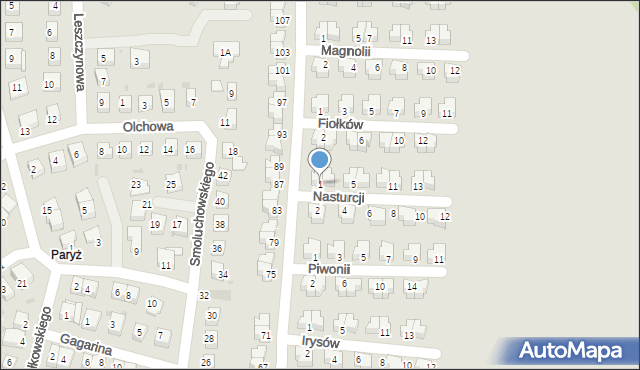 Świętochłowice, Nasturcji, 1, mapa Świętochłowice