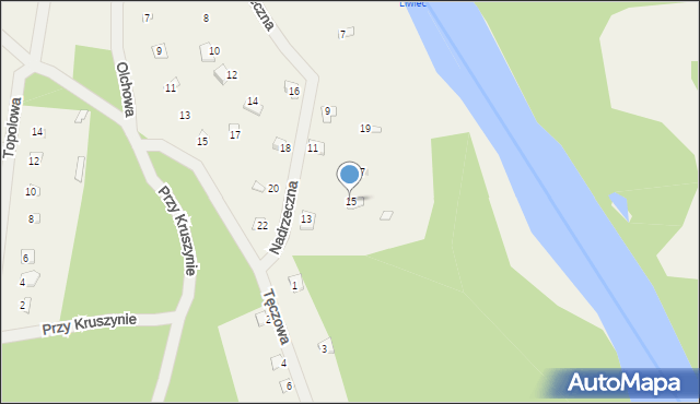 Świniotop, Nadrzeczna, 15, mapa Świniotop