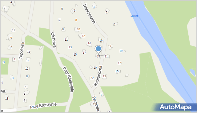 Świniotop, Nadrzeczna, 18, mapa Świniotop