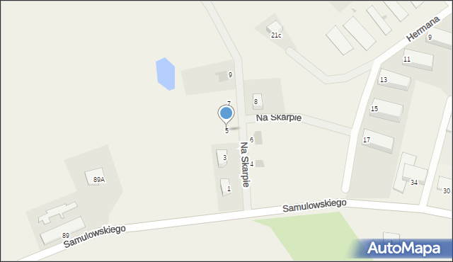 Sząbruk, Na Skarpie, 5, mapa Sząbruk