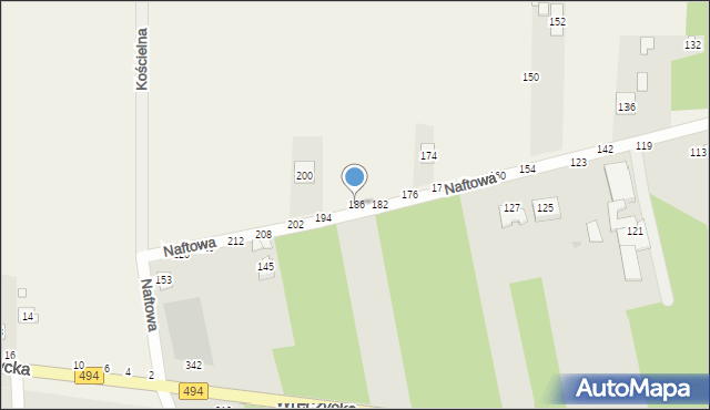 Szarlejka, Naftowa, 186, mapa Szarlejka