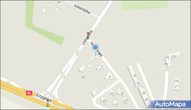 Szczecin, Nasypowa, 1, mapa Szczecina