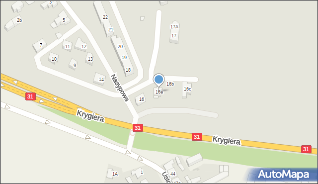 Szczecin, Nasypowa, 16a, mapa Szczecina