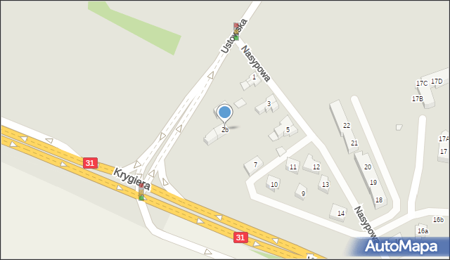 Szczecin, Nasypowa, 2b, mapa Szczecina