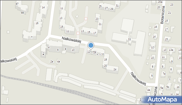 Szczecin, Nałkowskiej Zofii, 12a, mapa Szczecina