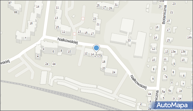 Szczecin, Nałkowskiej Zofii, 14a, mapa Szczecina