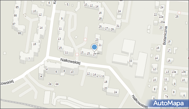 Szczecin, Nałkowskiej Zofii, 17, mapa Szczecina