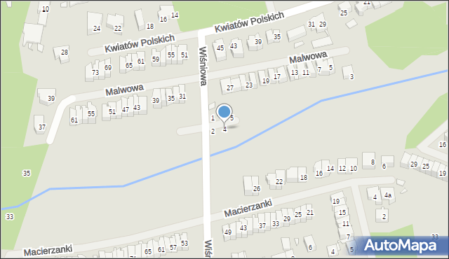 Szczecin, Nagietkowa, 4, mapa Szczecina