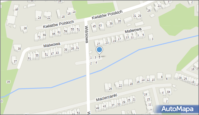 Szczecin, Nagietkowa, 5, mapa Szczecina