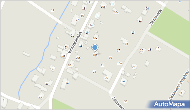 Szczecin, Nauczycielska, 18a, mapa Szczecina