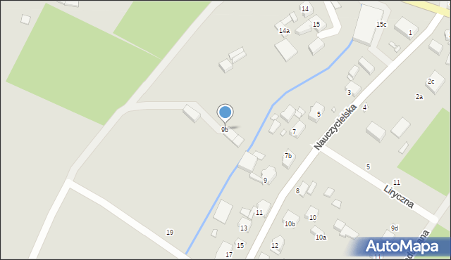 Szczecin, Nauczycielska, 9b, mapa Szczecina