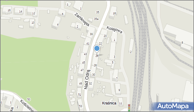 Szczecin, Nad Odrą, 26, mapa Szczecina