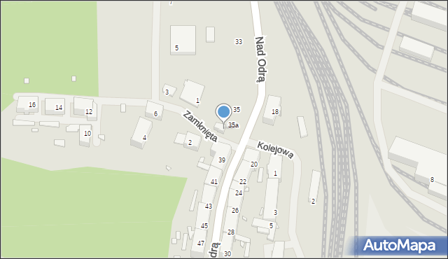 Szczecin, Nad Odrą, 37, mapa Szczecina