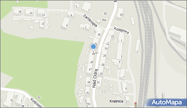 Szczecin, Nad Odrą, 43, mapa Szczecina