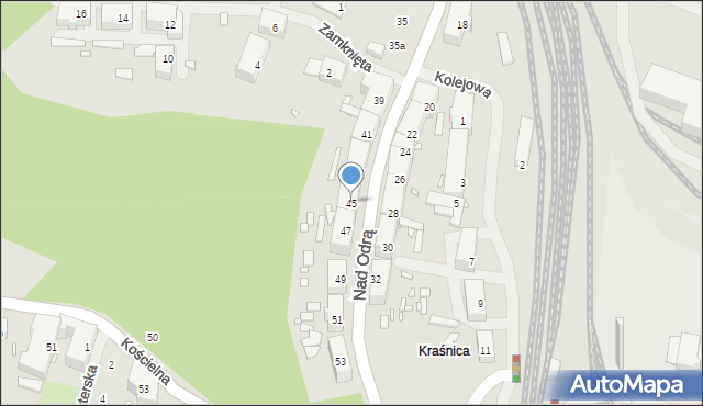 Szczecin, Nad Odrą, 45, mapa Szczecina