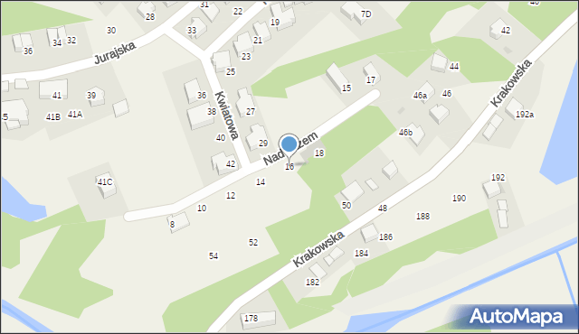 Szczyglice, Nad Jazem, 16, mapa Szczyglice