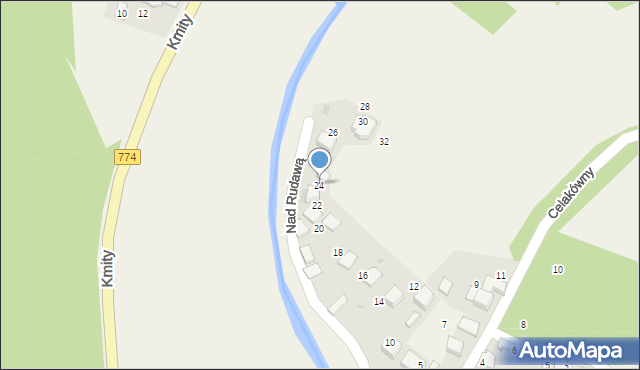 Szczyglice, Nad Rudawą, 24, mapa Szczyglice