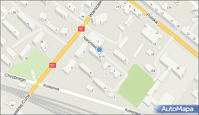 Szczytno, Narońskiego Józefa, 1, mapa Szczytno