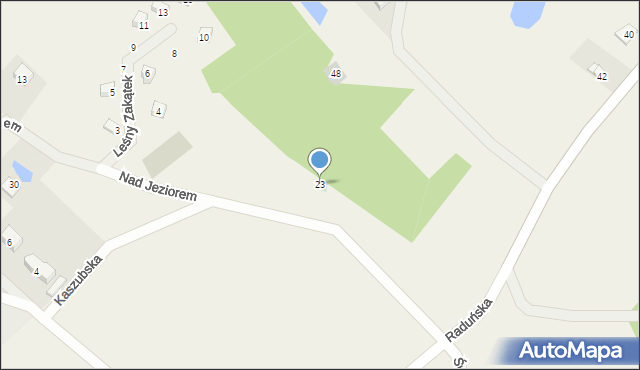 Sznurki, Nad Jeziorem, 23, mapa Sznurki