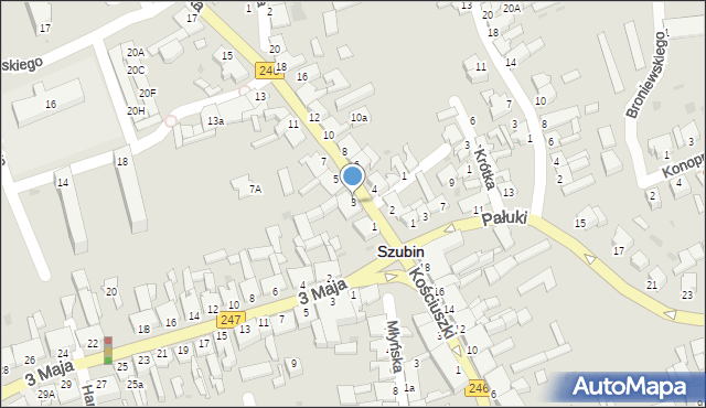 Szubin, Nakielska, 3, mapa Szubin