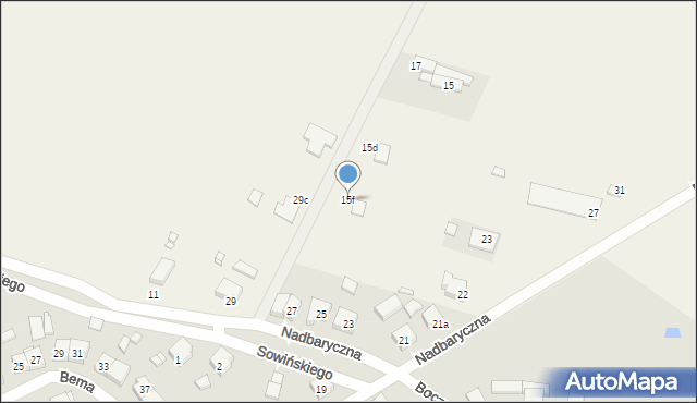 Tarchały Wielkie, Nadbaryczna, 15f, mapa Tarchały Wielkie