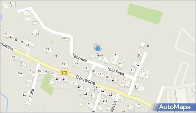 Tarnów, Nad Białą, 15, mapa Tarnów