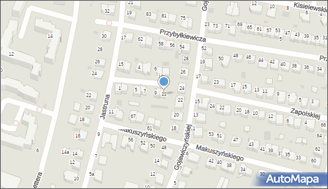 Tarnów, Nałkowskiej Zofii, 11, mapa Tarnów