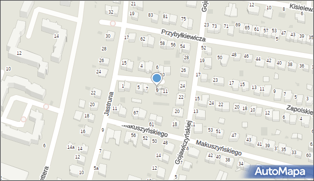 Tarnów, Nałkowskiej Zofii, 9, mapa Tarnów