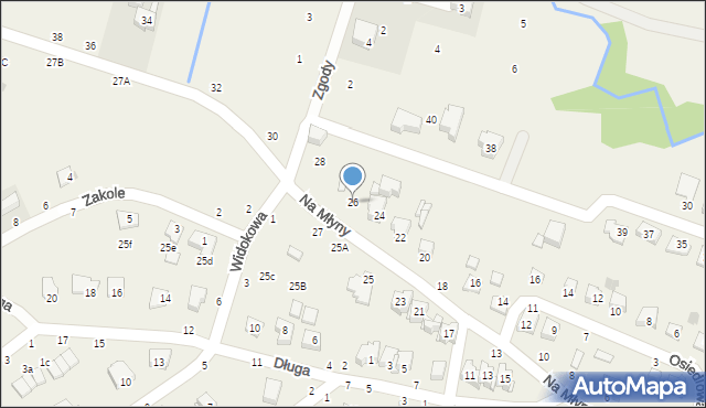 Tarnowiec, Na Młyny, 26, mapa Tarnowiec