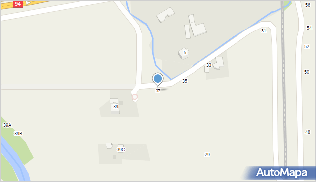 Tarnowiec, Na Młyny, 37, mapa Tarnowiec