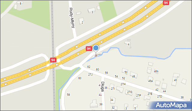 Tarnowiec, Na Młyny, 46, mapa Tarnowiec