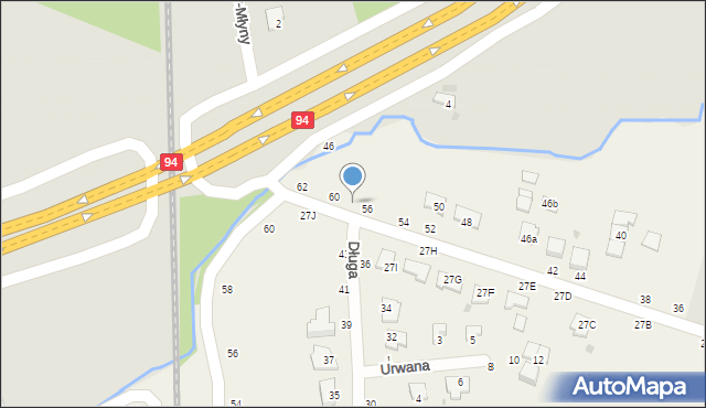 Tarnowiec, Na Młyny, 58, mapa Tarnowiec