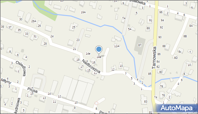 Tarnowiec, Nadbrzeżna, 14a, mapa Tarnowiec