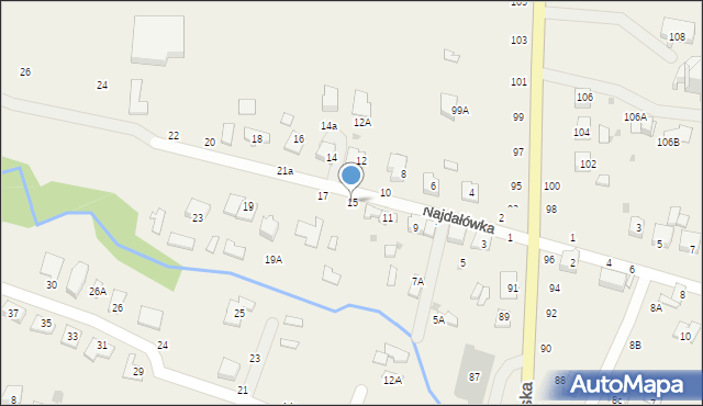 Tarnowiec, Najdałówka, 15, mapa Tarnowiec