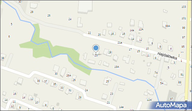 Tarnowiec, Najdałówka, 23, mapa Tarnowiec