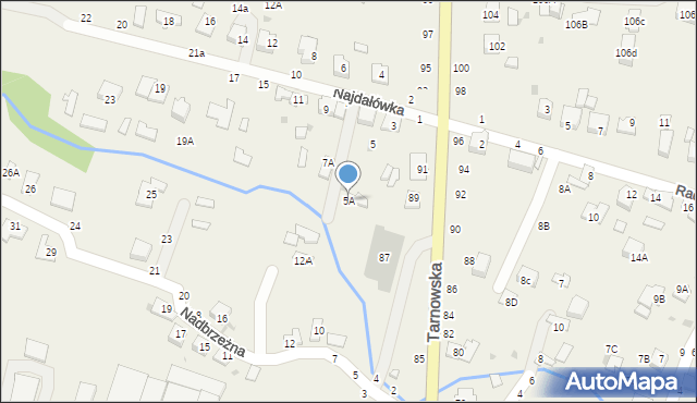 Tarnowiec, Najdałówka, 5A, mapa Tarnowiec