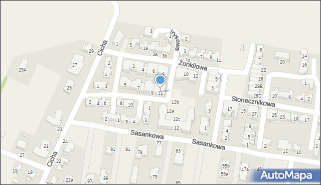 Tarnowo Podgórne, Nasturcjowa, 11, mapa Tarnowo Podgórne