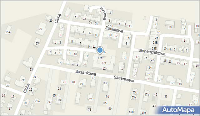Tarnowo Podgórne, Nasturcjowa, 12a, mapa Tarnowo Podgórne