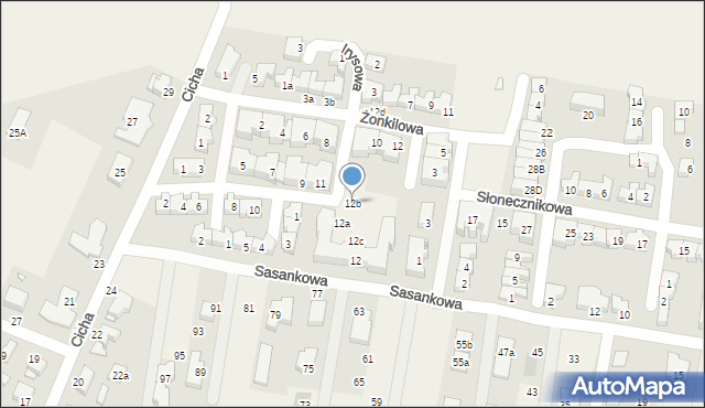 Tarnowo Podgórne, Nasturcjowa, 12b, mapa Tarnowo Podgórne
